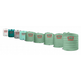 Senkrechter HDPE Wasserbehälter 2000L - grün 
