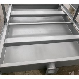 Auffangboden für 2 Platz Kälberbox mit Gülletankventil durchmesser 150 mm