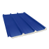 Beiser Environnement - Tôle nervurée 45-333-1000 isolée sandwich 100 mm, bleu ardoise RAL5008, 3 m
