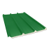 Beiser Environnement - Tôle nervurée 45-333-1000 isolée sandwich 40 mm, vert reseda RAL6011, 2,55 m