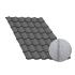 Beiser Environnement - Tôle tuile gris anthracite, anticondensation, 3 m
