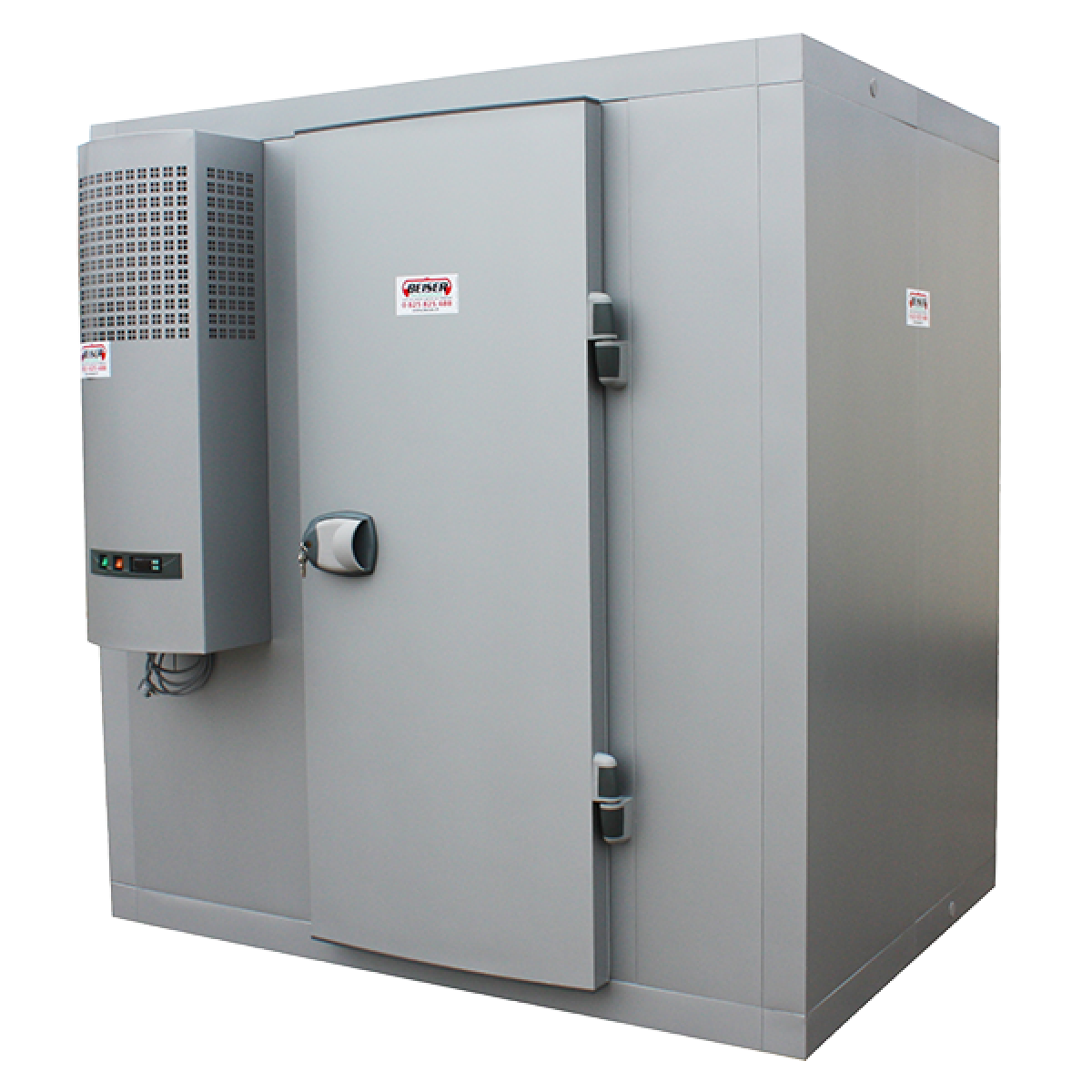 2,63 m3 Kühlraum mit Regalen (-4° / +4°) im Bausatz geliefert