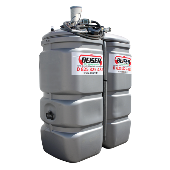 Geruchfreie doppelwandiger PEHD-Tankanlage, 750 Liter  