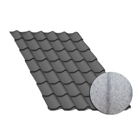 Anthrazitgraunes Ziegelblechelement, Konsenswasserschutz, 3 m  