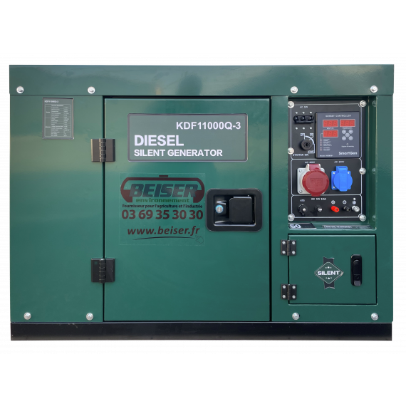 Schalldichter Diesel-Stromgenerator 8 kW Dreiphasig  