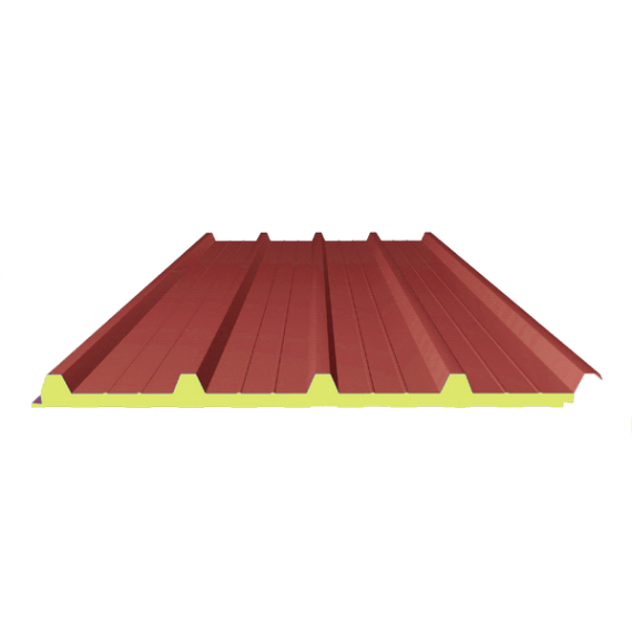 Dach-Sandwichplatte rot 3009 - 3 m, 40-250-1000   